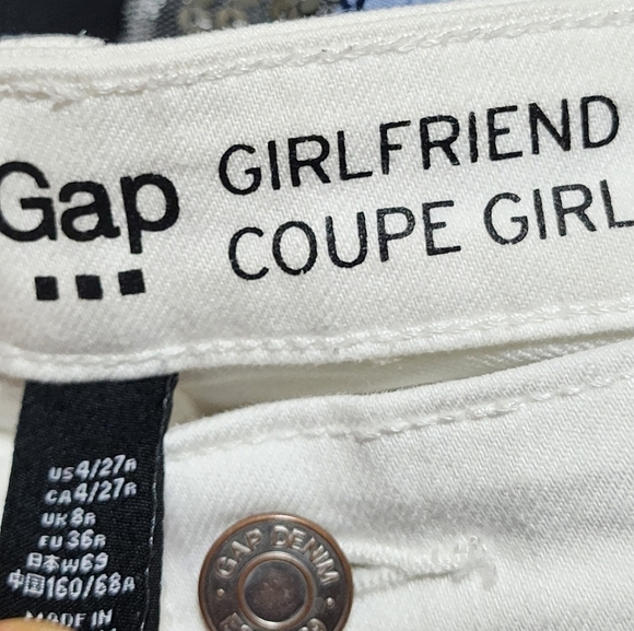 Gap girlfriend denim jeans color white size US4 /27R - Picture 2 of 4
